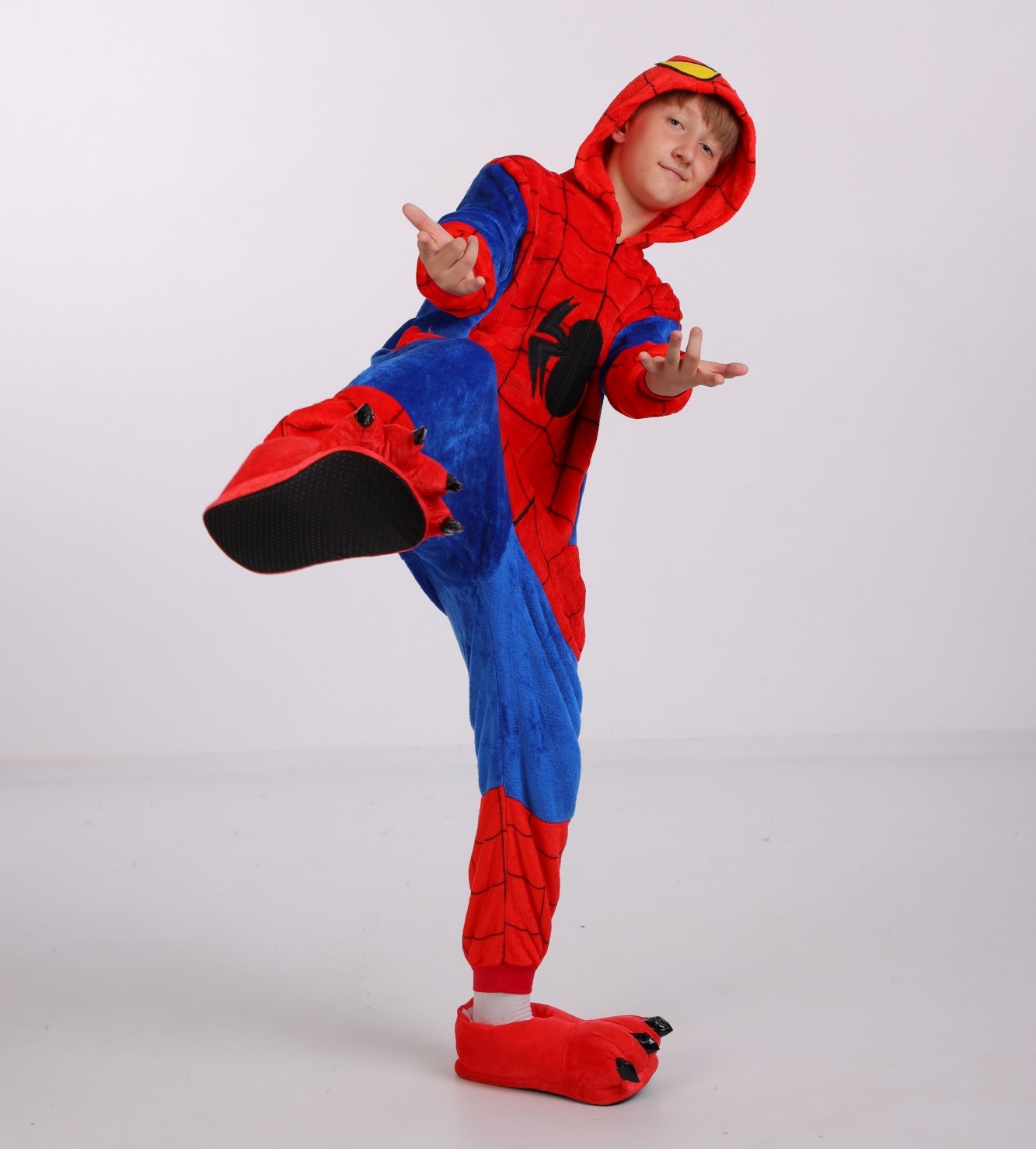 

Пижама Кигуруми Слип Для Мальчиков Kigurumi Человек Паук Spider-Man Красно-синий 100-110 см. (2018/2)