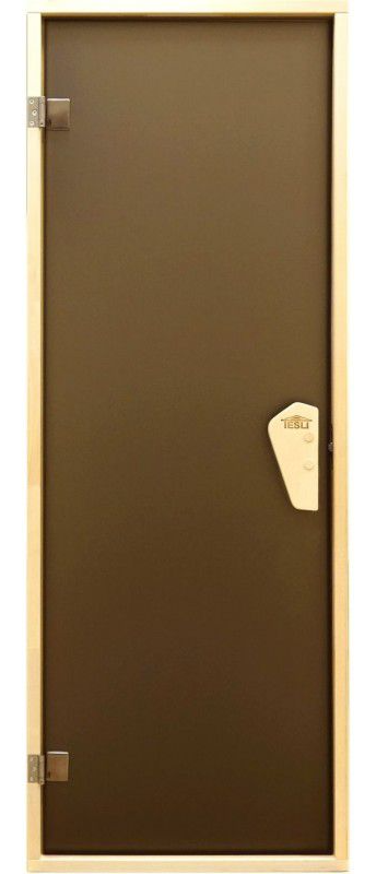 

Стеклянная дверь для бани и сауны Tesli Sateen RS 800х1900 мм закаленное стекло матовая бронза