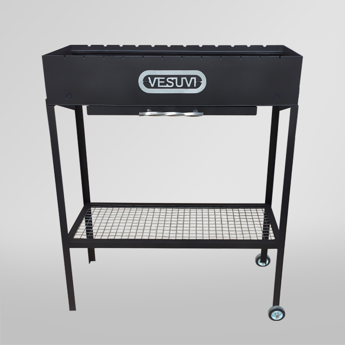 

Мангал стационарный Vesuvi Base 800 3 mm (жаровня, полка, колеса, зольник)