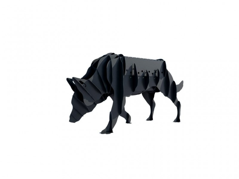 

Мангал стационарный Vesuvi в форме 3D животного Волк