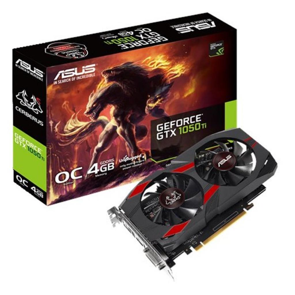 

Відеокарта Asus PCI-Ex GeForce GTX 1050 Ti Cerberus 4GB GDDR5 (128bit) (1341/7008) (DVI, HDMI, DisplayPort) (CERBERUS-GTX1050TI-O4G)
