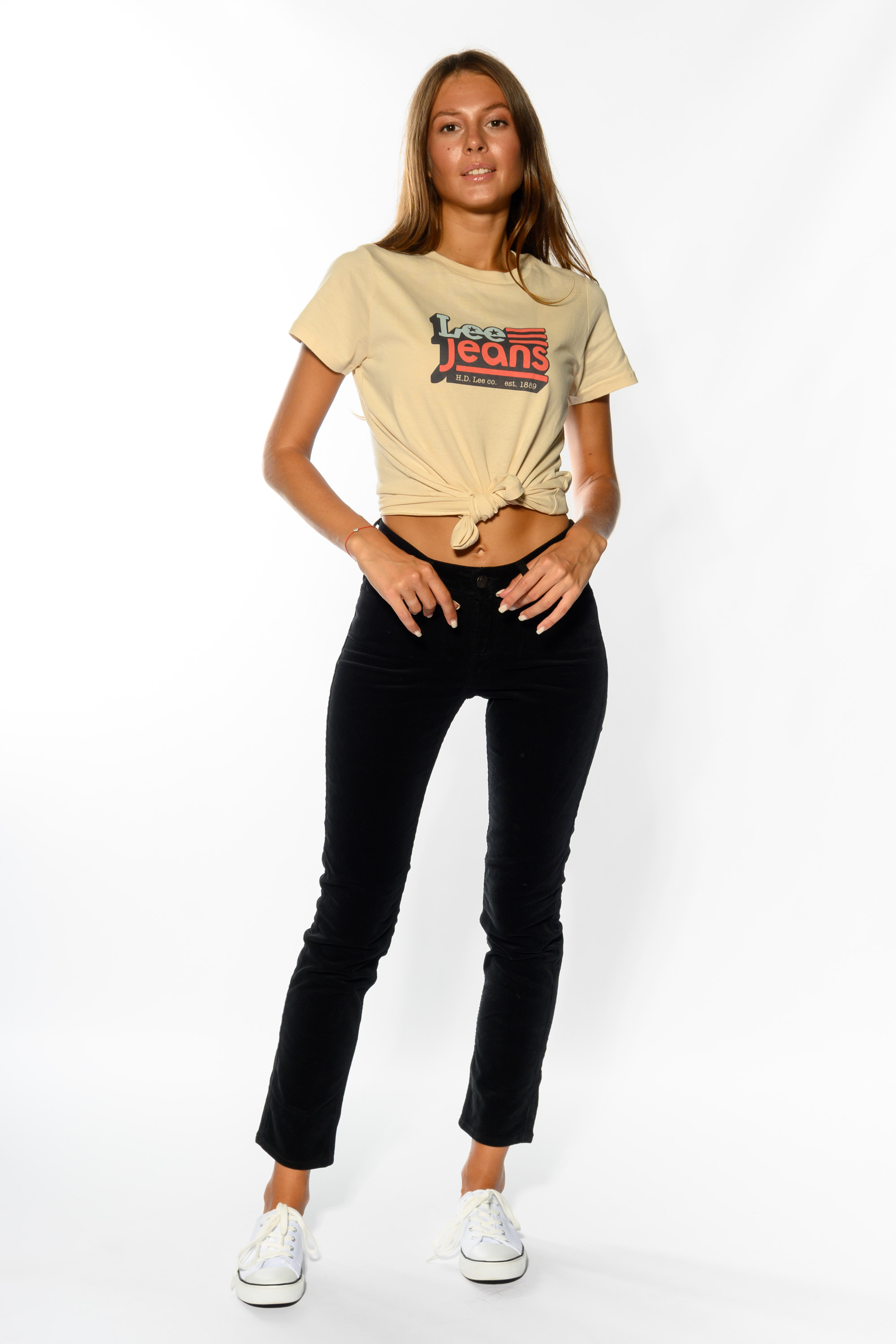 

Брюки вельветовые Lee Elly Slim Fit Черный 25-31
