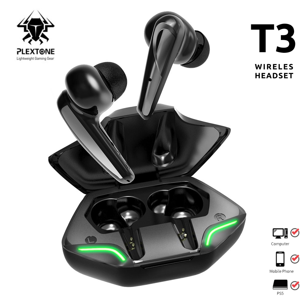 

Беспроводные Игровые Наушники Bluetooth 5.0 Геймерские Вкладыши TWS для Телефона Смартфона Планшета Ноутбука Plextone T3 Black
