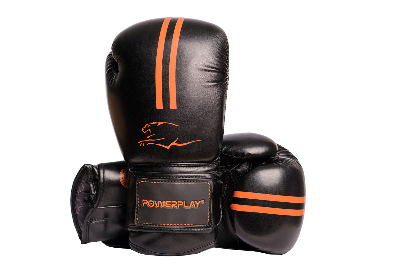 

Боксерские перчатки PowerPlay 3016 Black-Orange 10 унций