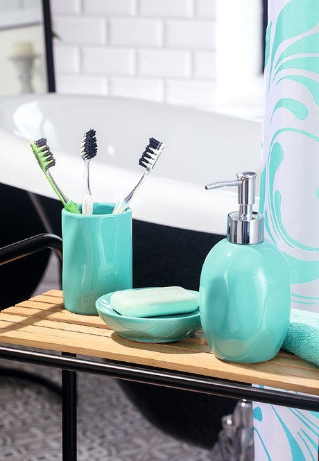 

Набор аксессуаров для ванной, цвет бирюзовый, Faberlic Home