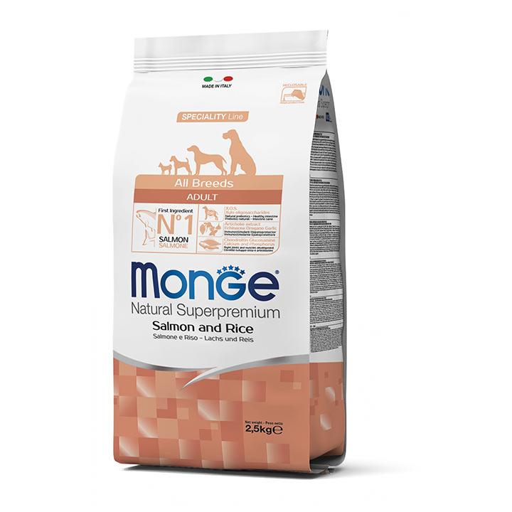 

Сухой корм Monge All breeds Adult Salmone для взрослых собак всех пород (лосось) 2.5 кг