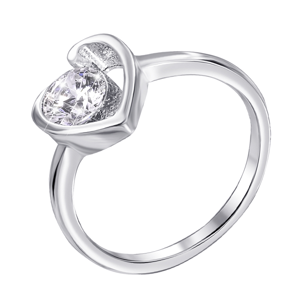 

Серебряное кольцо с цирконием 000116343 17.5 размера