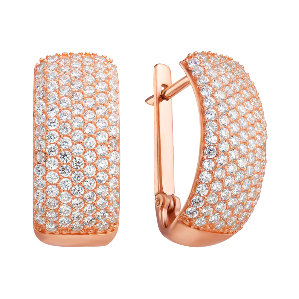 

Серьги из красного золота с фианитами 000126827