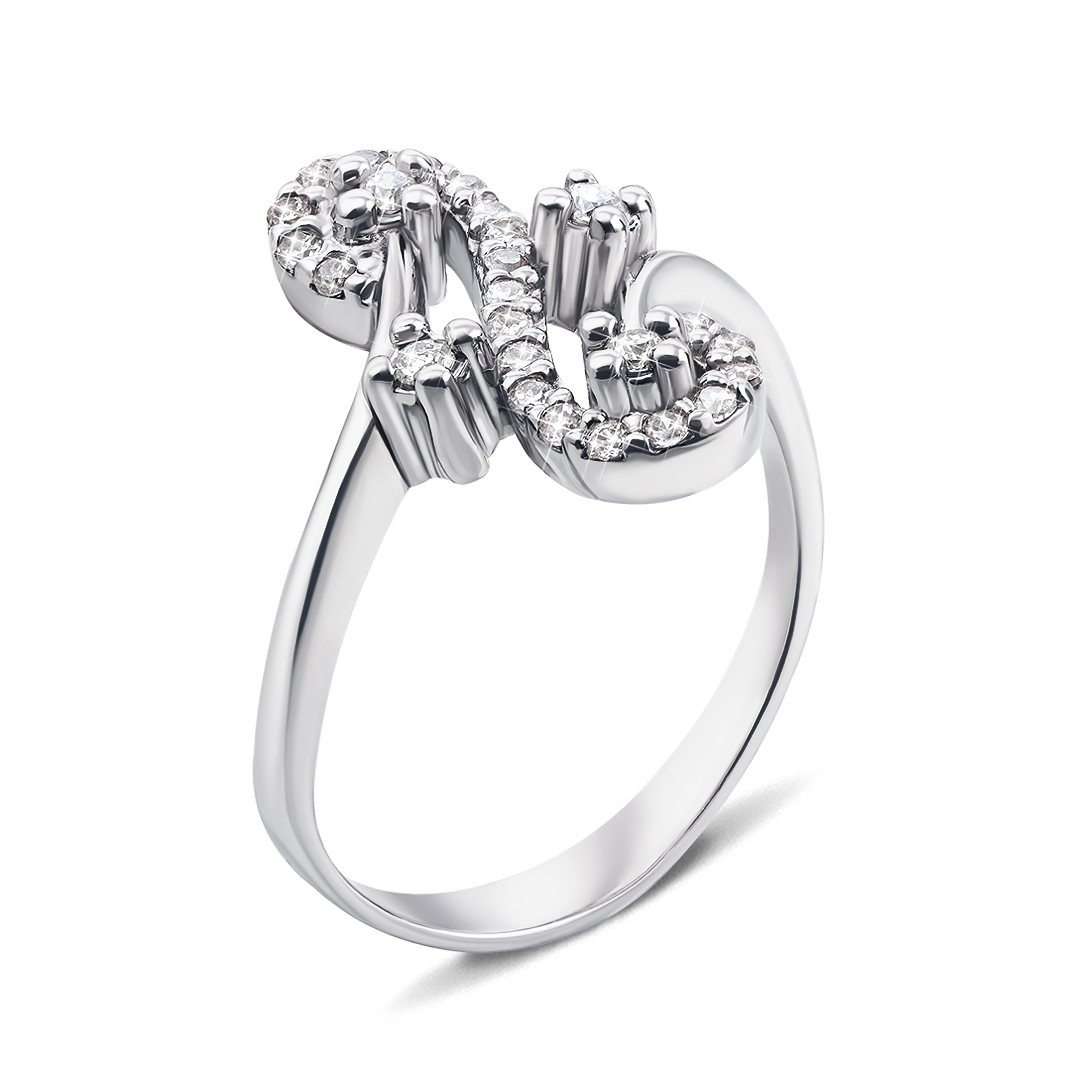 

Серебряное кольцо с фианитами 000133747 16.5 размера