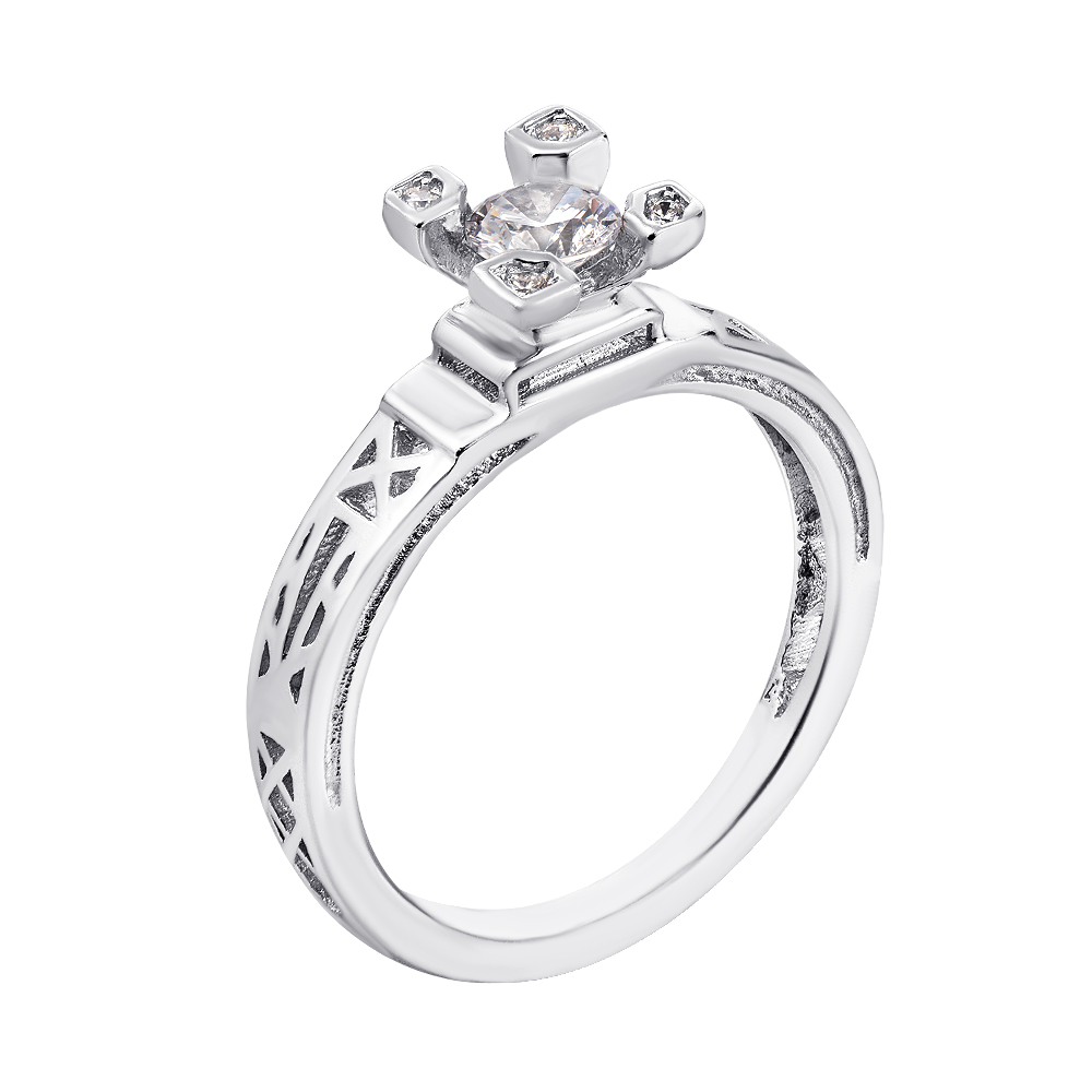

Серебряное кольцо с фианитами 000135089 18 размера