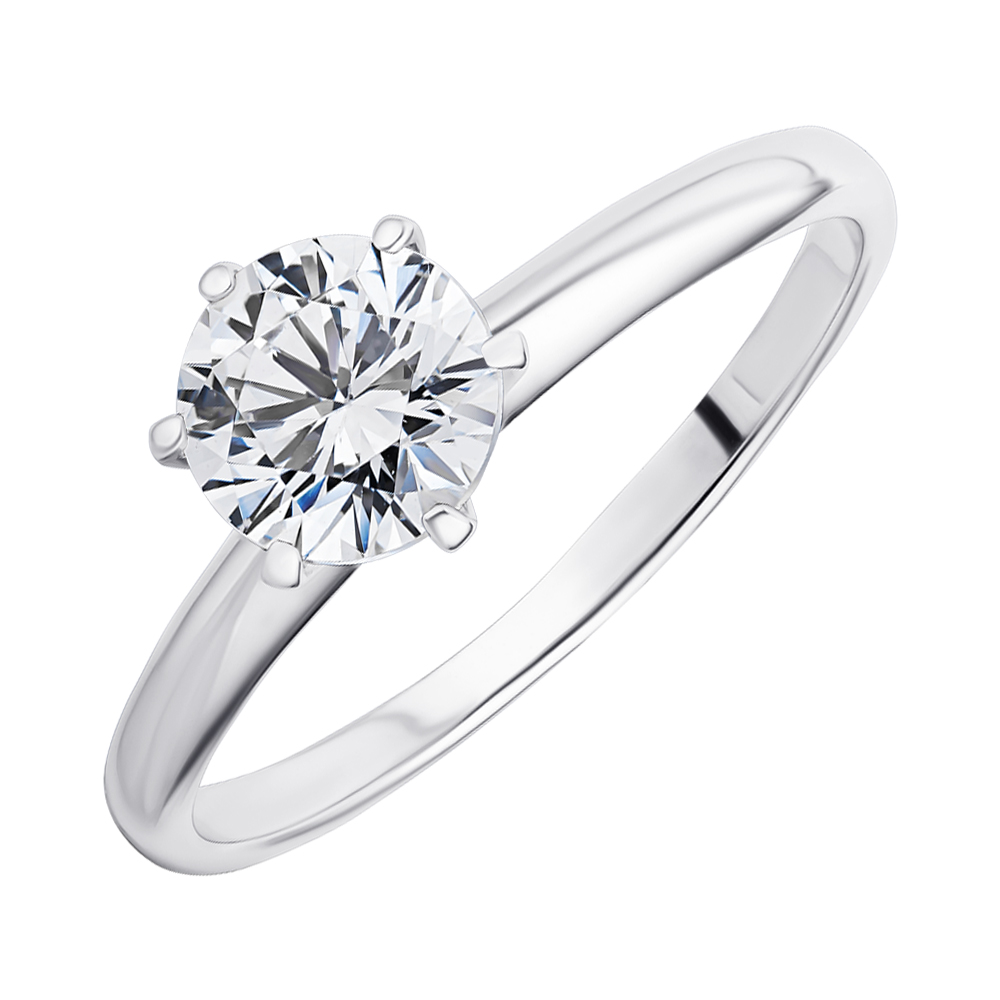 

Кольцо из белого золота с фианитом S Zirconia 000122756 19 размера