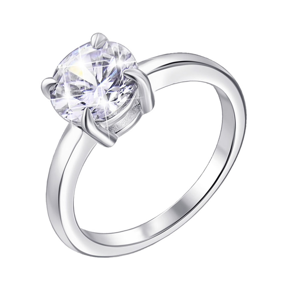 

Серебряное кольцо с фианитом 000140350 16.5 размера