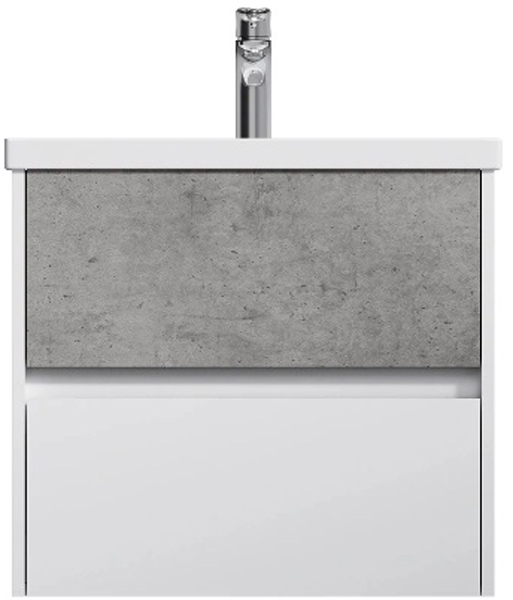 

Тумба подвесная AM.P GEM S 60 см с умывальником M91-FHX0602-WC0602BF38 белый глянец/базальт
