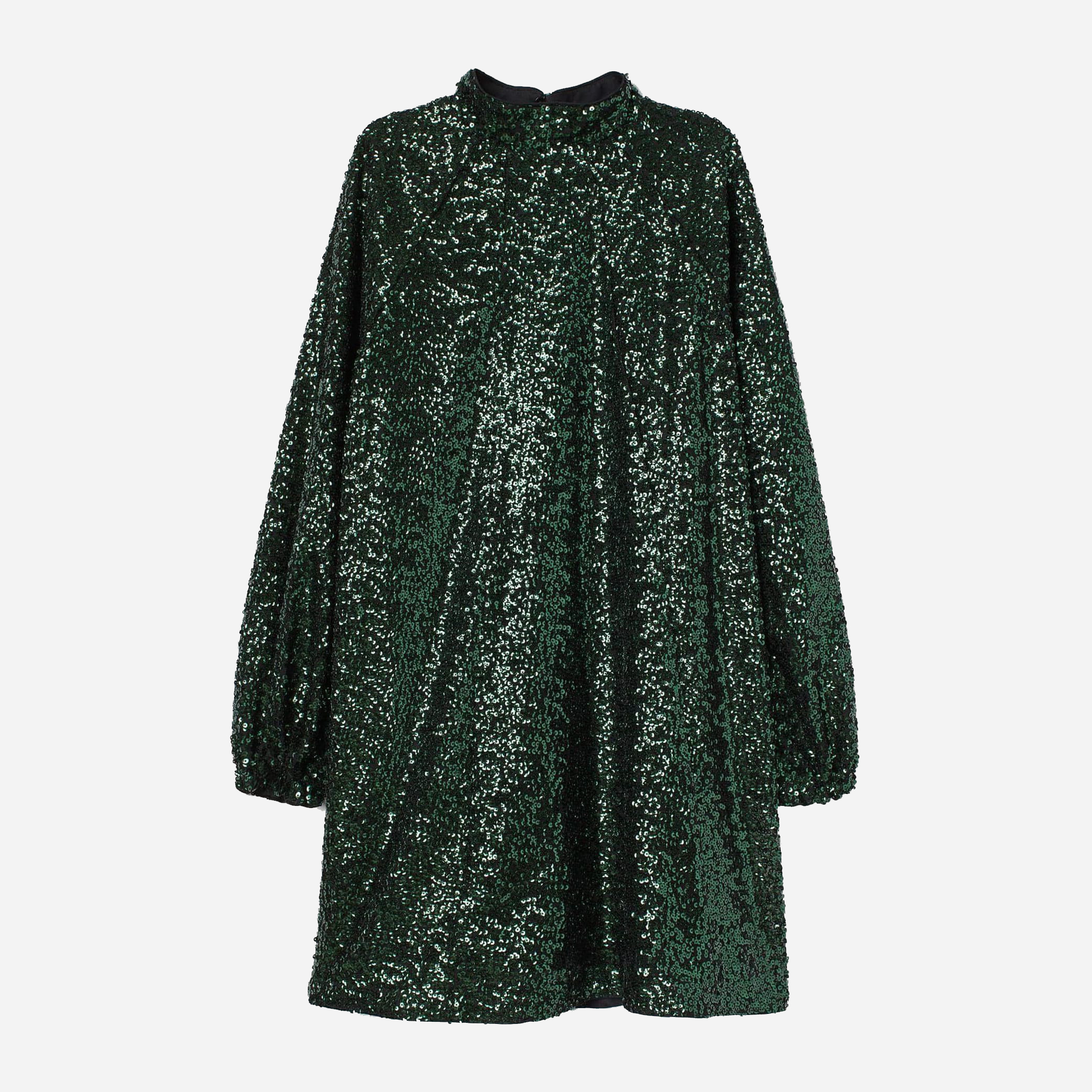 

Платье H&M XAZ278346YOIE XS Черное с зеленым