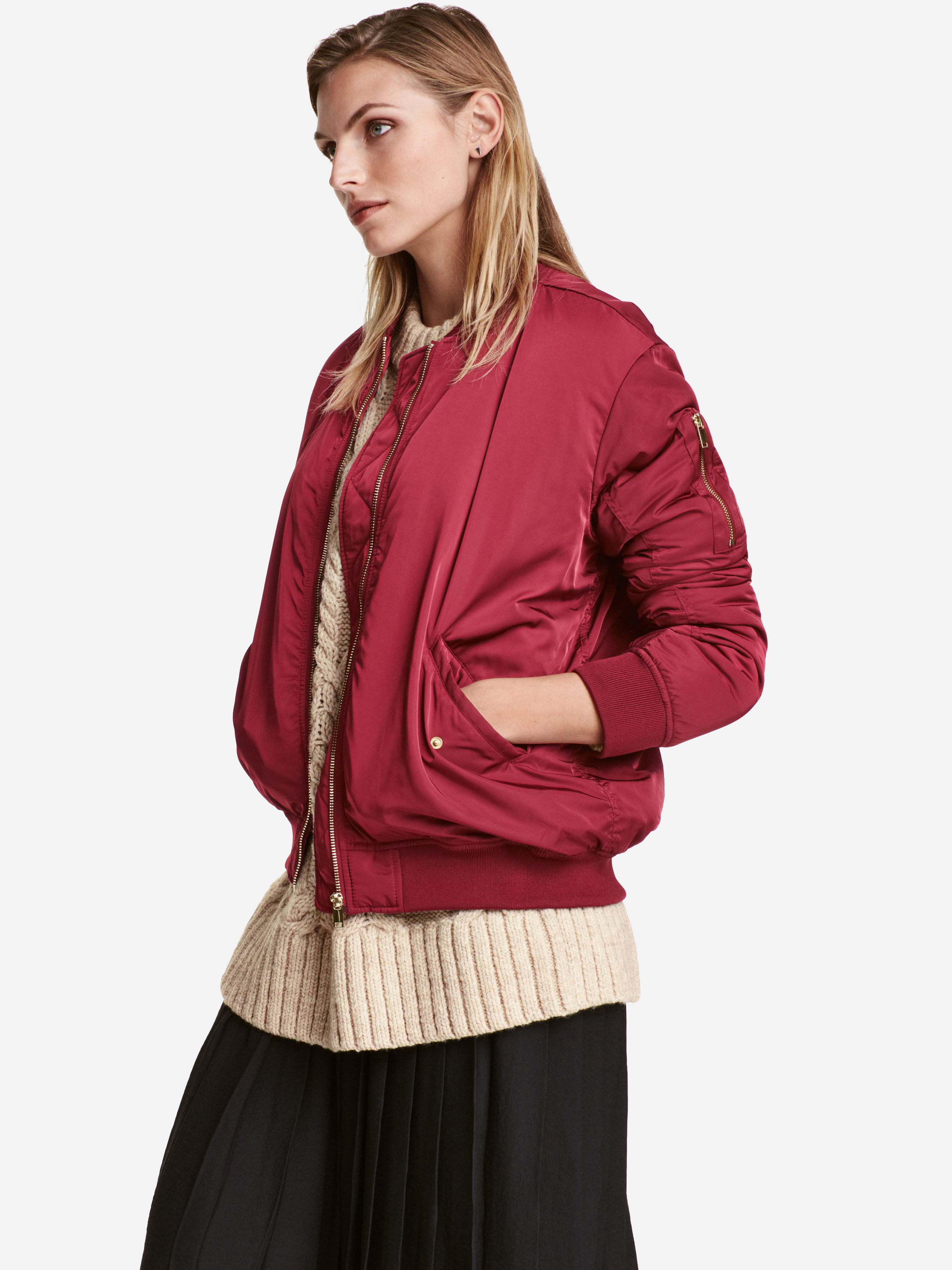 

Бомбер H&M XAZ155824CWMH  Бордовый, Бомбер H&M XAZ155824CWMH 36 Бордовый