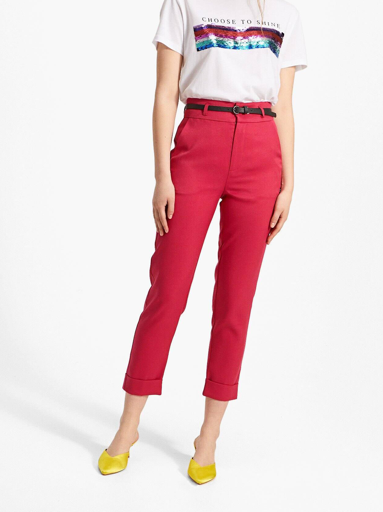 

Брюки Stradivarius XAZ132698HSCH  Малиновые, Брюки Stradivarius XAZ132698HSCH 32 Малиновые