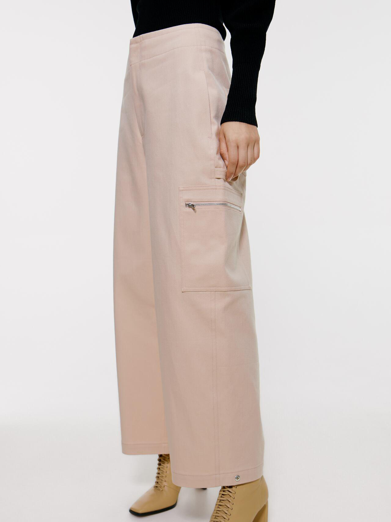 

Брюки Zara XAZ228915HXWW  Розовые, Брюки Zara XAZ228915HXWW L Розовые