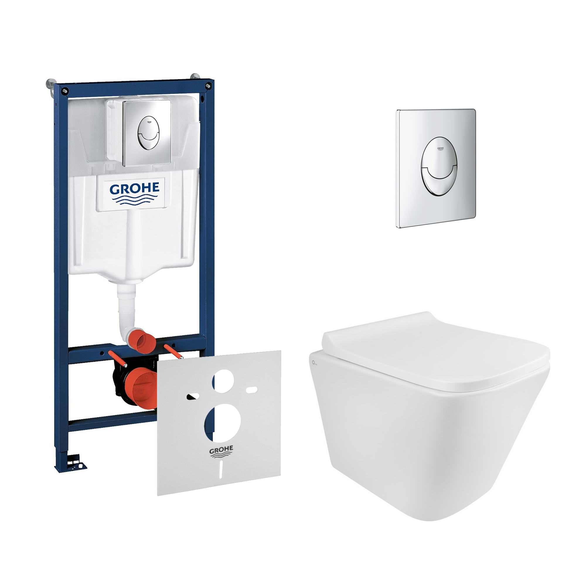 

Набор инсталляция 4 в 1 Grohe Rapid SL 38721001 + унитаз с сиденьем Qtap Tern QT1733052ERW