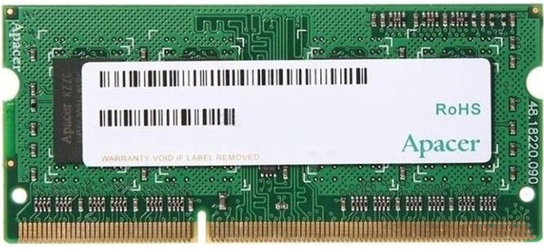 

Оперативная память Apacer SODIMM DDR3-1333 2048MB PC3-10600 (AS02GFA33C9QBGC)