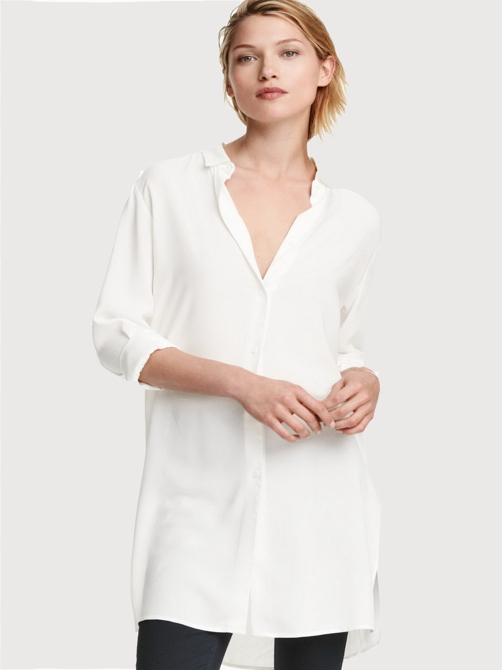 

Рубашка H&M 0401482-4 42 Белая (СА2000001883587)