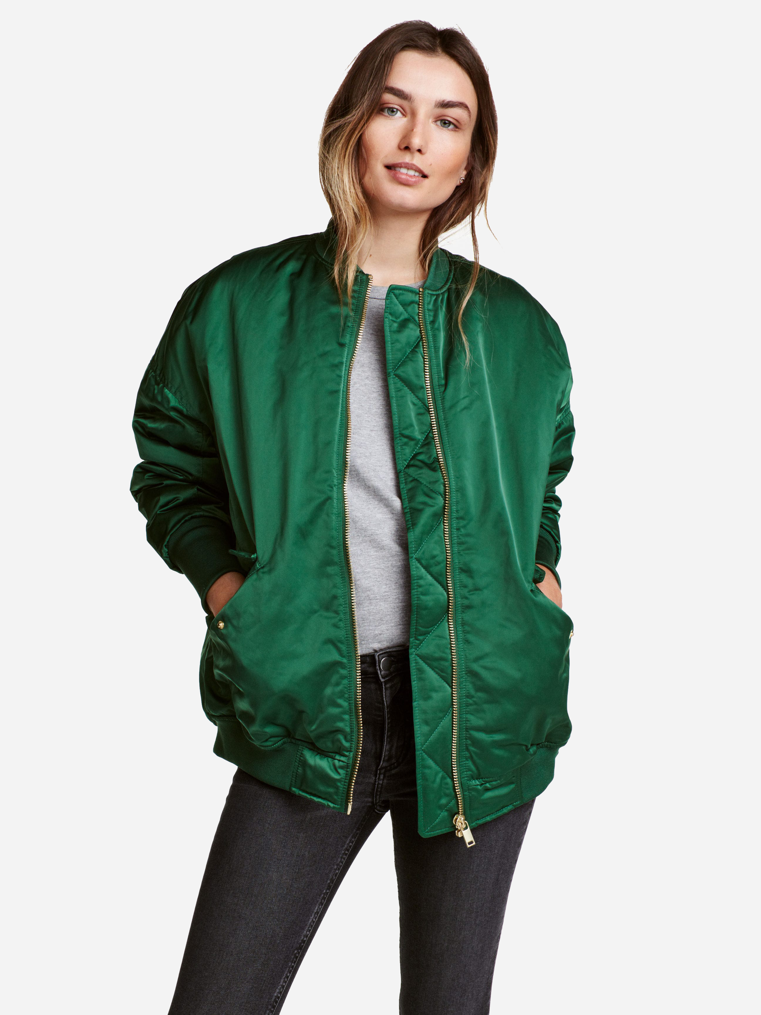 

Бомбер H&M XAZ155824XVDI  Зеленый, Бомбер H&M XAZ155824XVDI 46 Зеленый