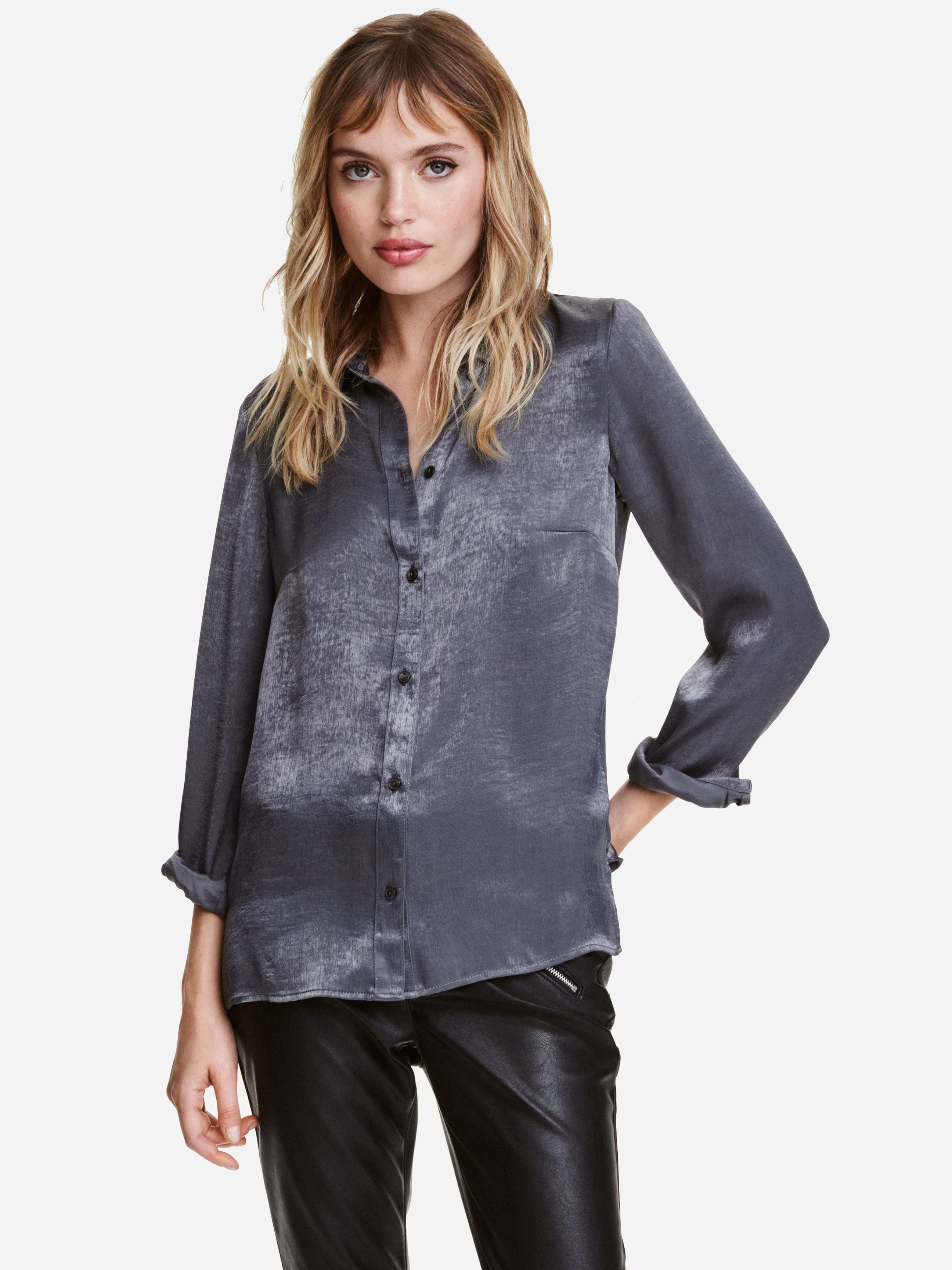 

Рубашка H&M XAZ052322XWEU  Темно-серая, Рубашка H&M XAZ052322XWEU 42 Темно-серая