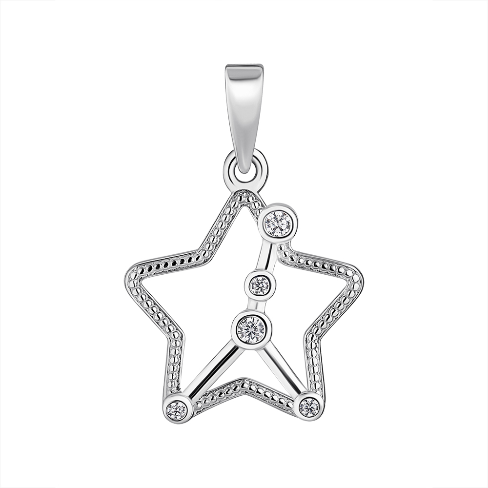 

Серебряная подвеска Знак Зодиака Рак с фианитами 000148219