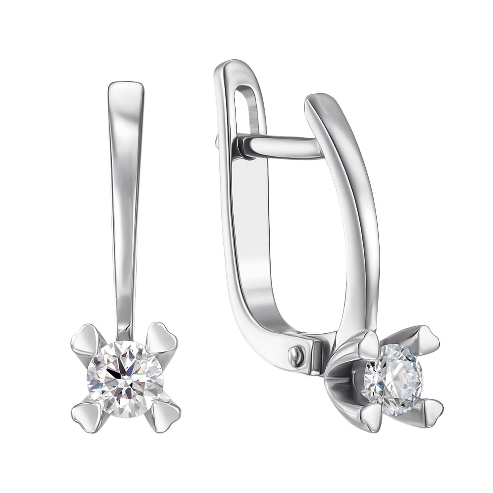 

Серьги из белого золота с бриллиантом 000150747