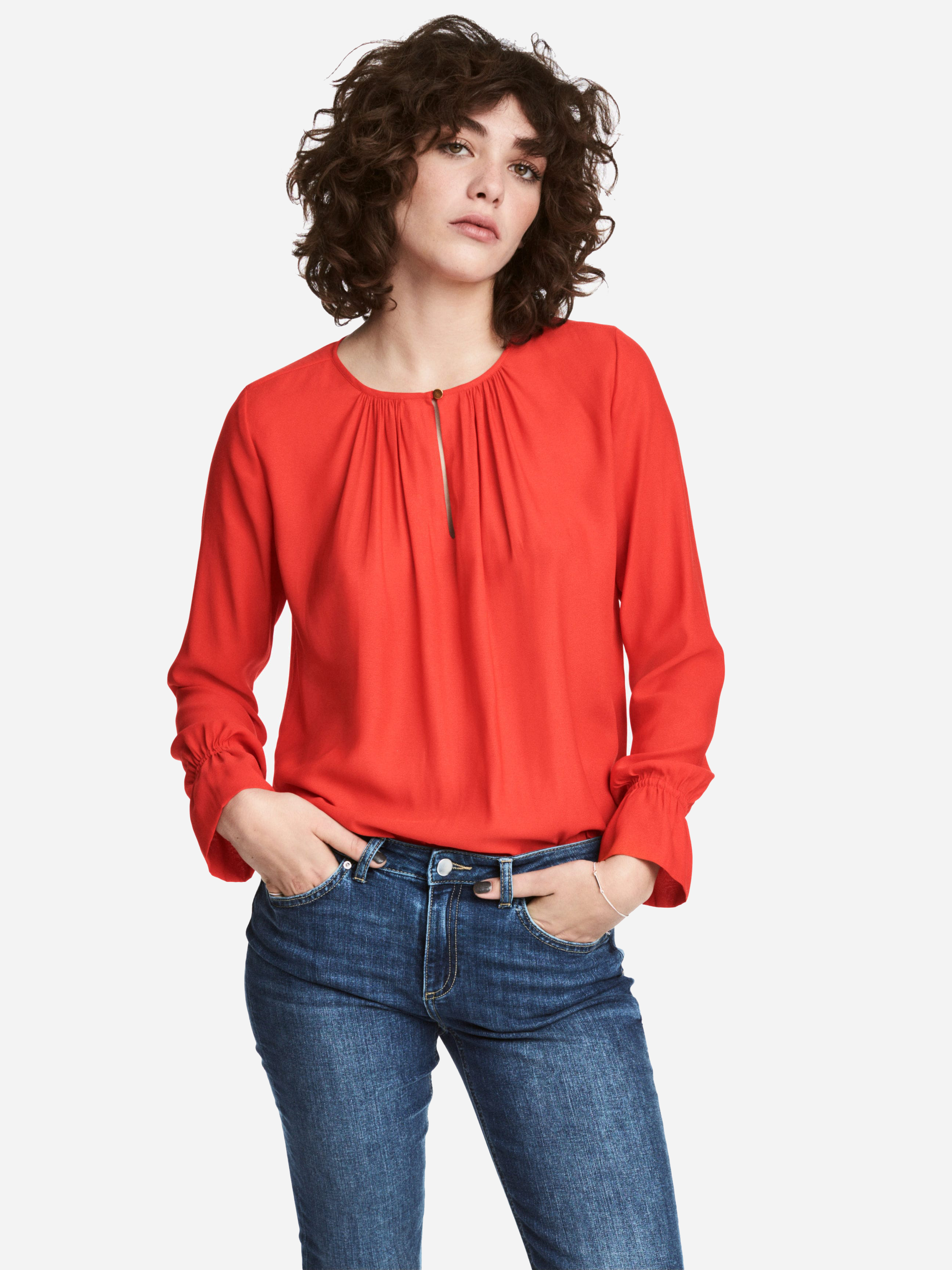 

Блузка H&M XAZ071946NOFF  Красная, Блузка H&M XAZ071946NOFF 42 Красная