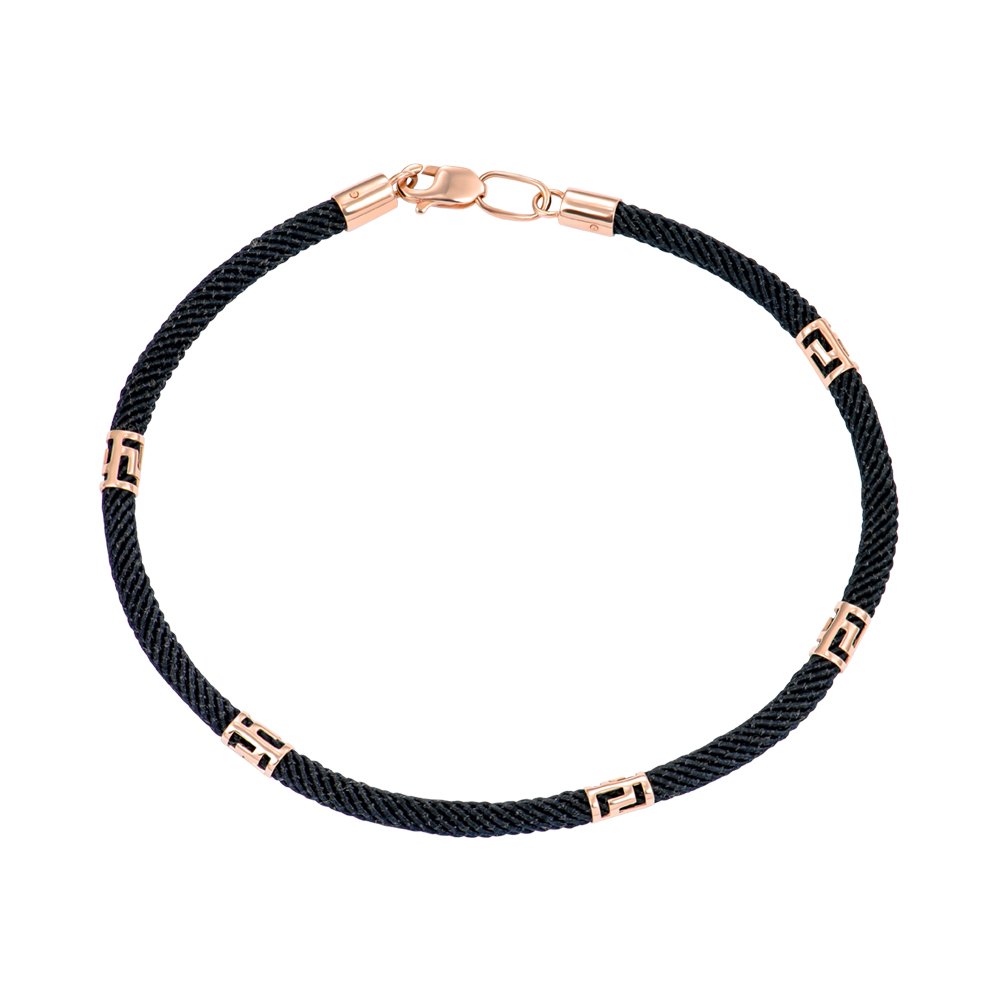 

Браслет из красного золота с текстилем 000151163 20 размера