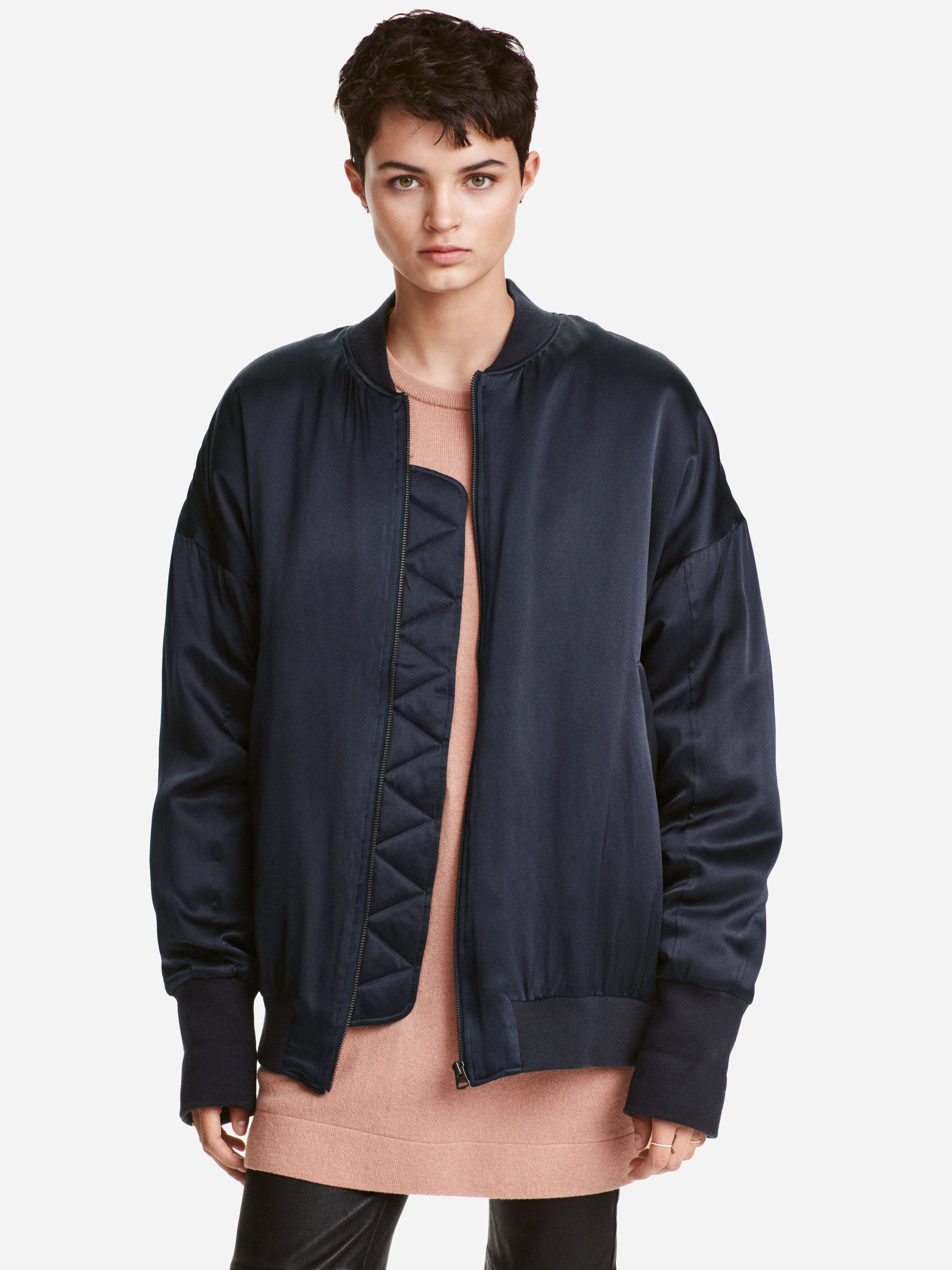 

Бомбер H&M XAZ077765TCKO  Темно-синий, Бомбер H&M XAZ077765TCKO 38 Темно-синий