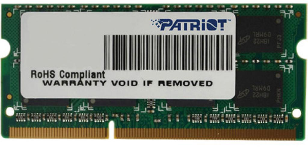 

Оперативная память Patriot SODIMM DDR3-1600 4096MB PC3-12800 (PSD34G16002S)