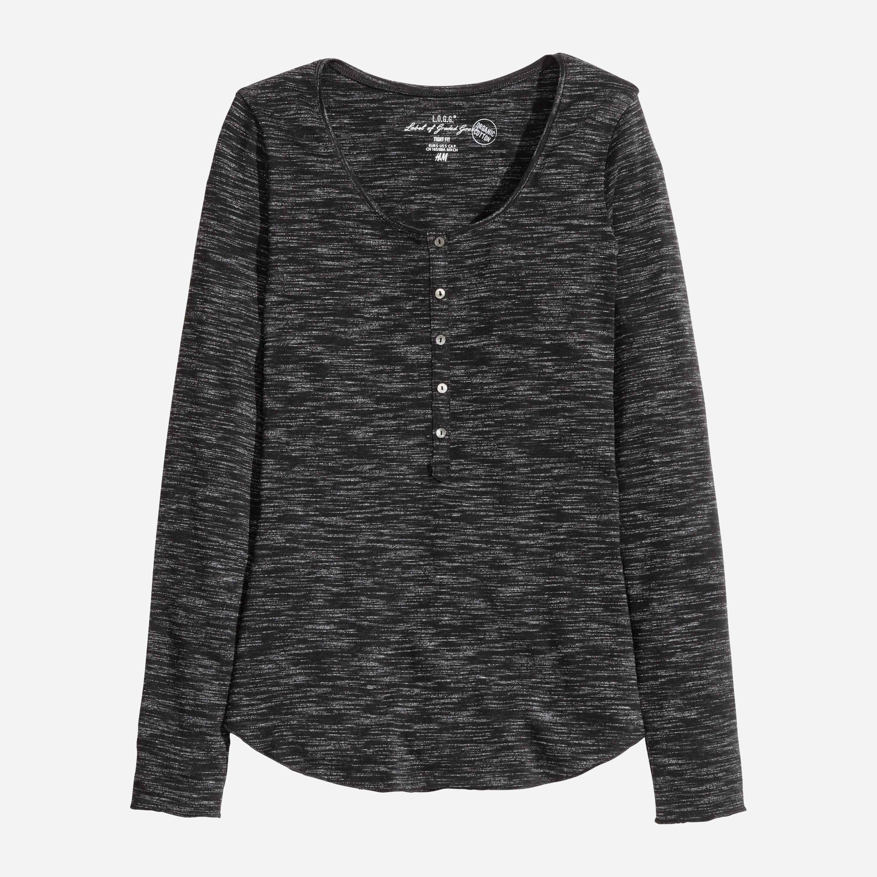 

Лонгслив H&M XAZ050061SCFL  Черный, Лонгслив H&M XAZ050061SCFL XS Черный