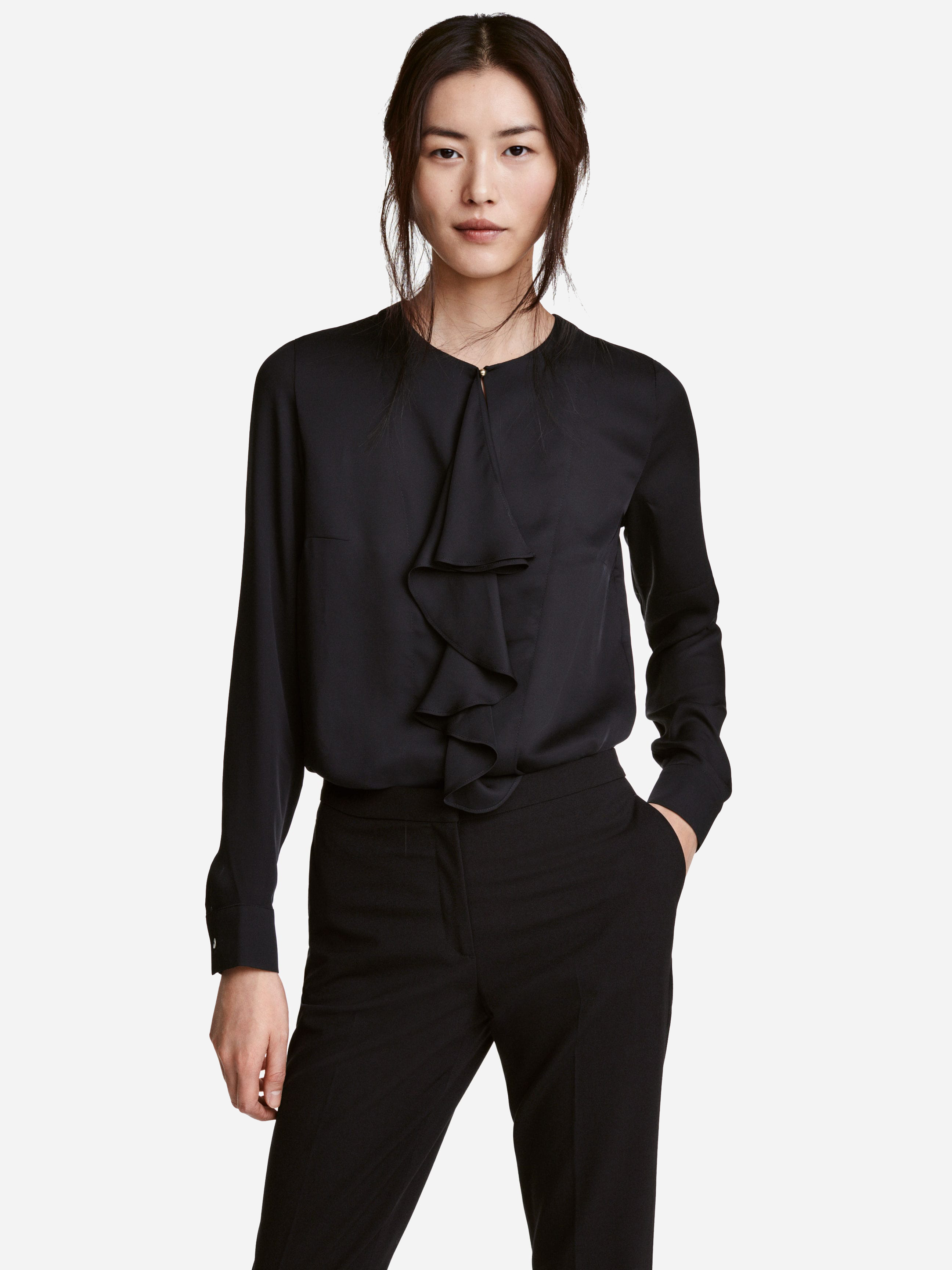 

Блузка H&M XAZ044953VWQT 38 Черная