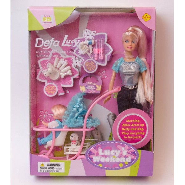 

Кукла "Defa Lucy" 20958 с дочкой, собачка, щенки 2шт, коляска, аксессуары