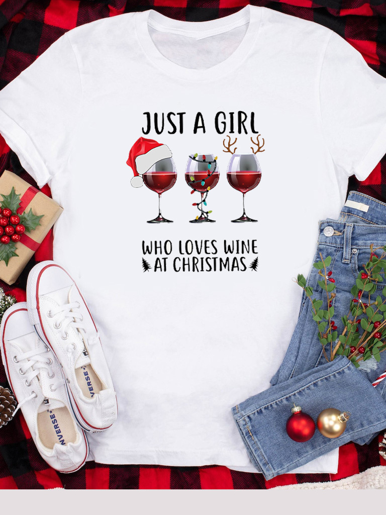 

Футболка Katarina Ivanenko Girl. Wine. Christmas. KIP00203 XXL Белая