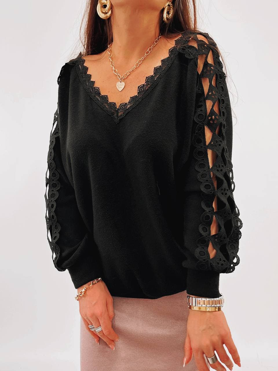 

Пуловер Miss Elegant 377  Черный, Пуловер Miss Elegant 377 54-58 Черный