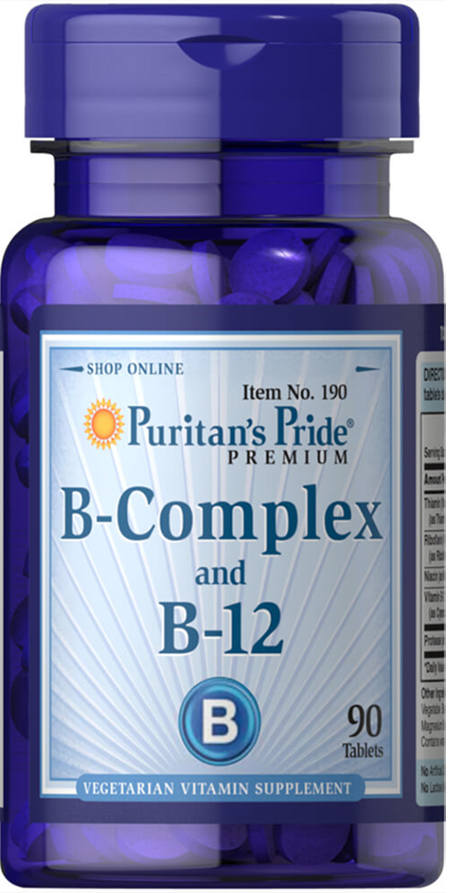 

Комплекс витаминов Puritan's Pride Vitamin B-Complex and Vitamin B-12 90 таблеток (074312101908)