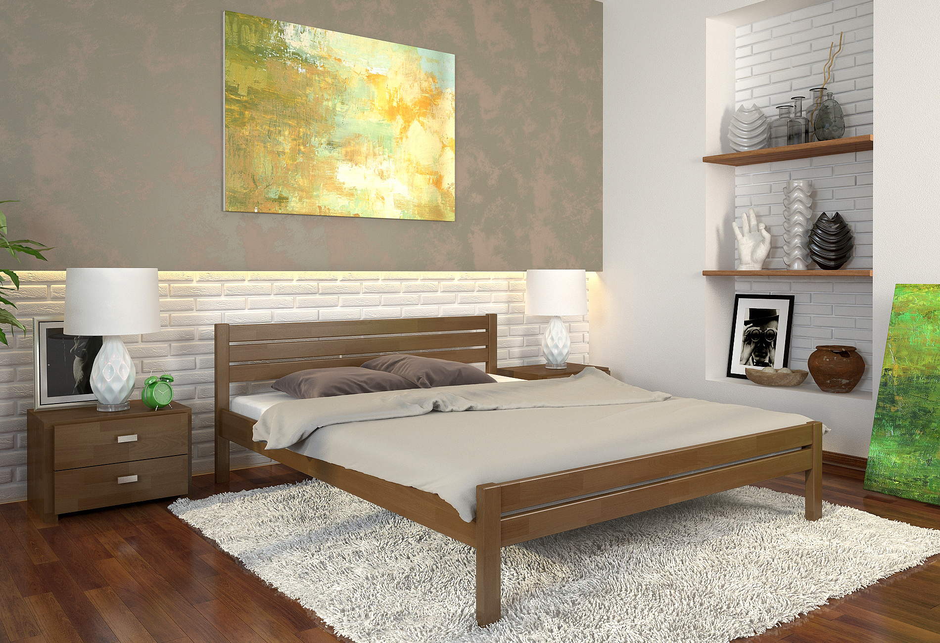 

Кровать Arbordrev Роял (120*200) сосна Орех