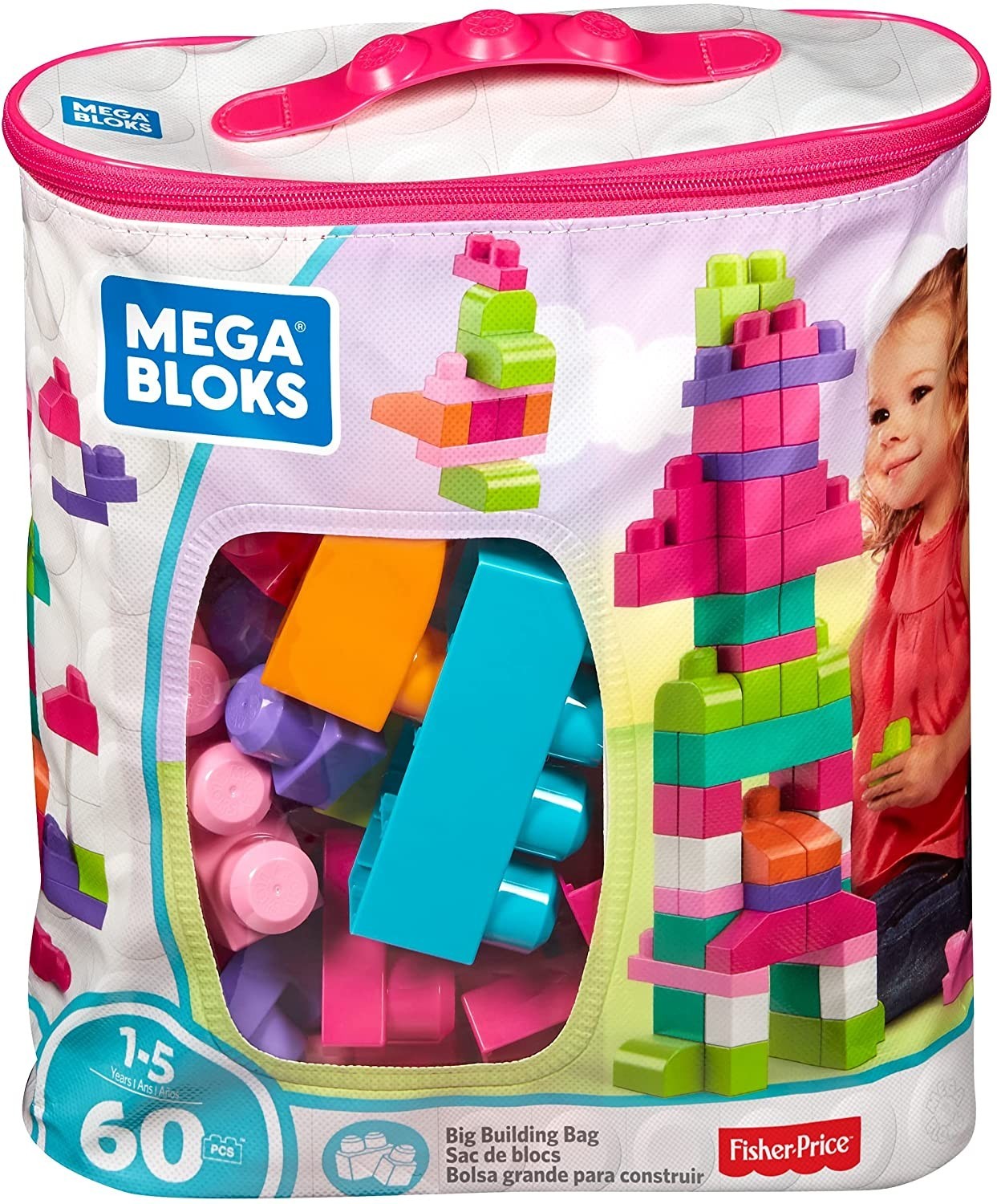 

Конструктор Mega Bloks 60 дет Розовый