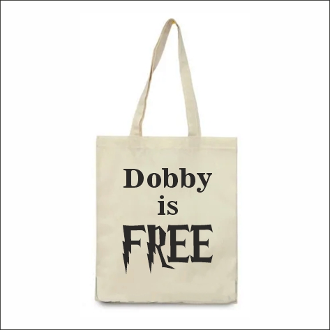 

Екосумка Vivay з принтом Harry Potter "Dobby is free" 38x42 см Бежева (9871)