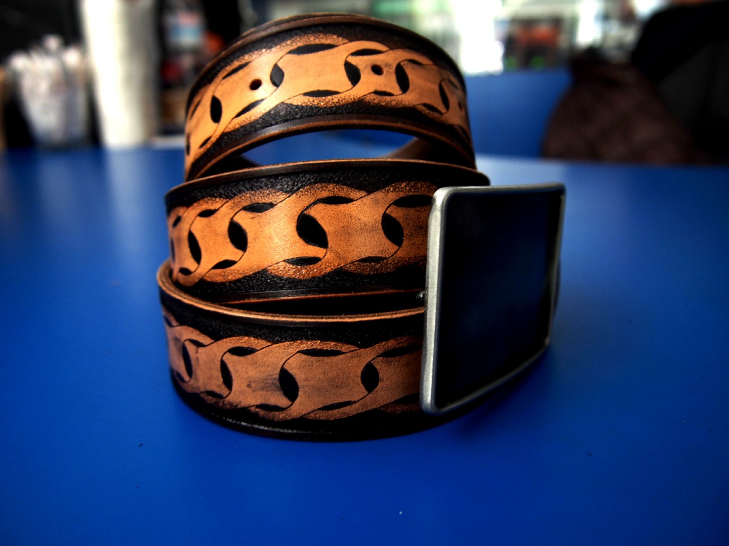 

Кожаный ремень Smyrnov Leather Кельтский 120 см Коричневый (R44)