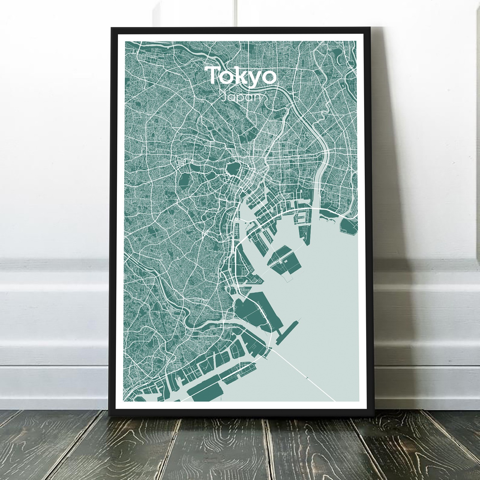 

Картина на холсте карта города - Токио 60x90см