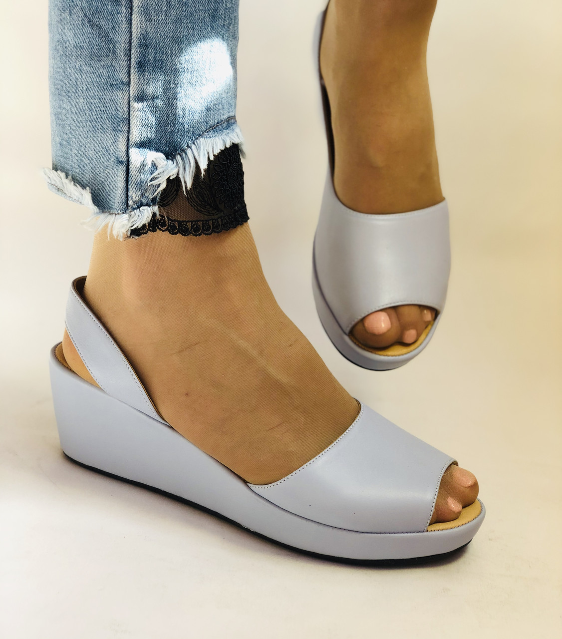 

Женские босоножки Evromoda 40 Голубой 2148