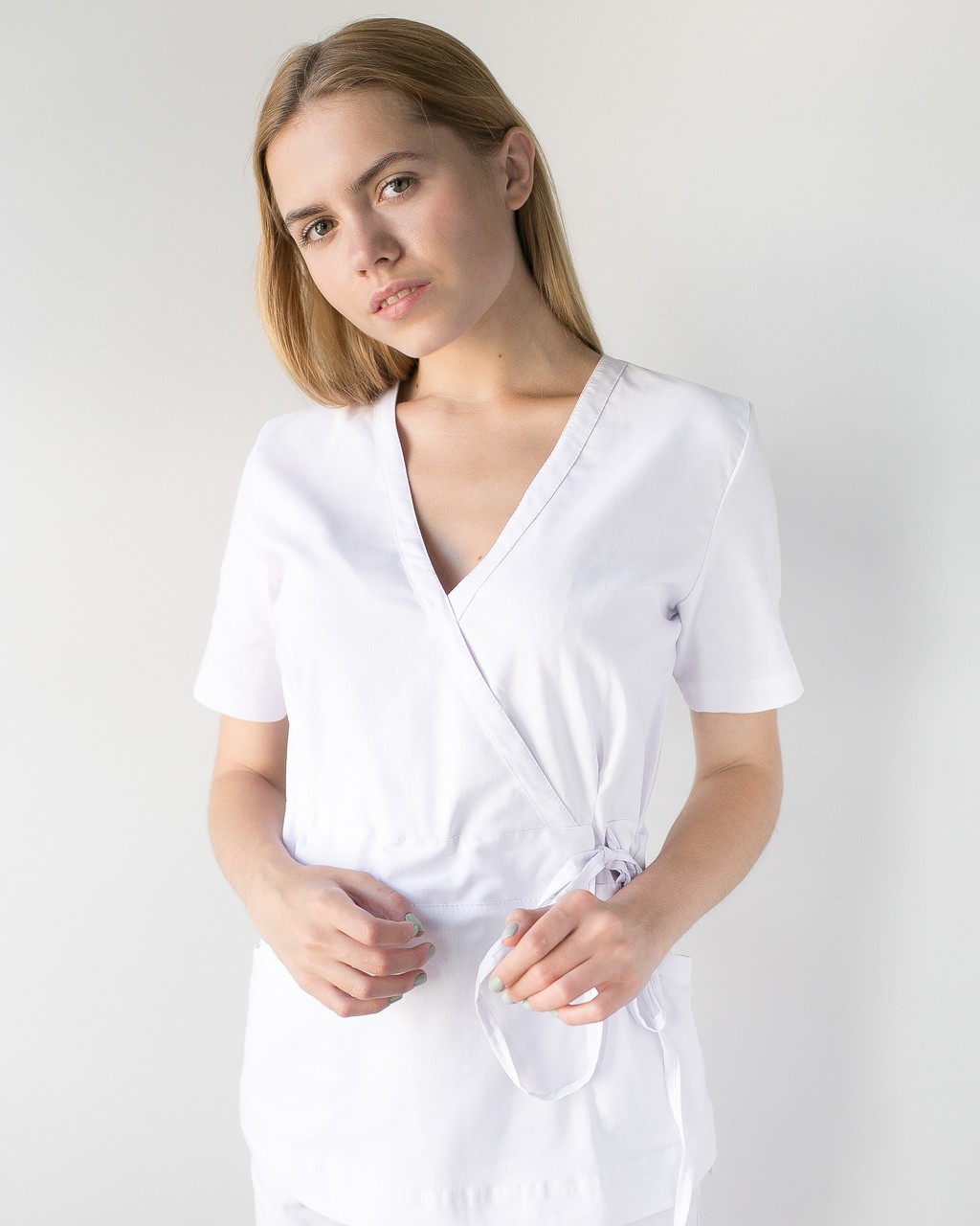 

Медицинский женский костюм Рио белый 070 (40/54) размер, Медицинский женский костюм Рио белый 070 (40/54) размер 42