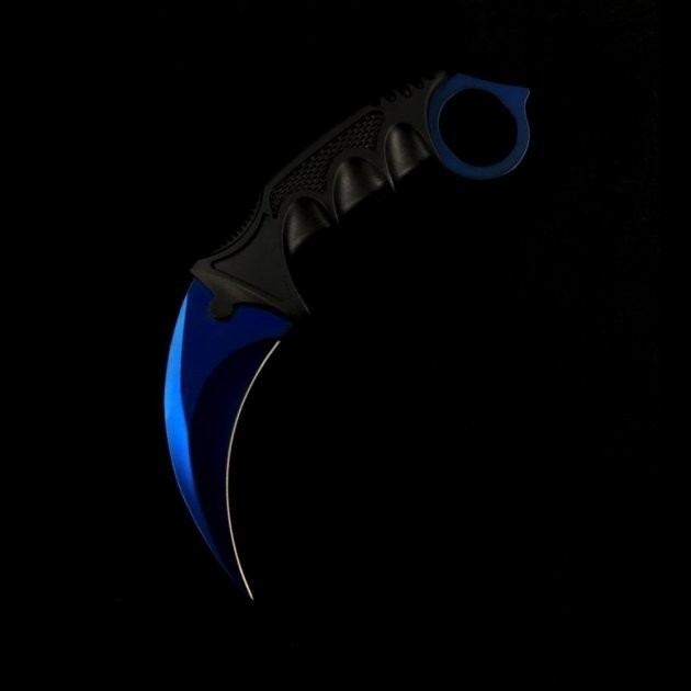 

Нож тактический Karambit Dark Blue CS GO керамбит с ножнами синий