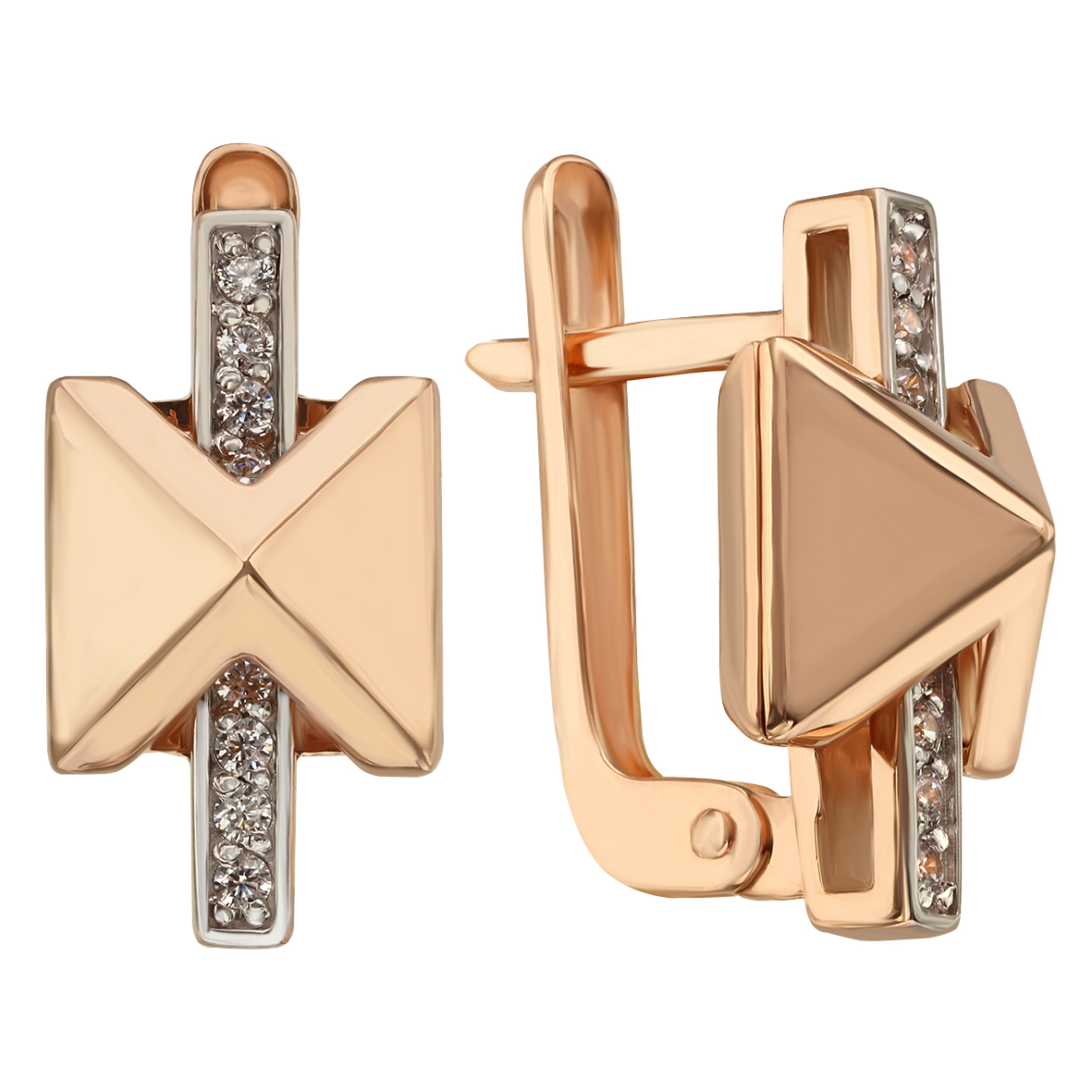 

Золотые серьги с вставками фианитов Tango Jewellery Company 420573