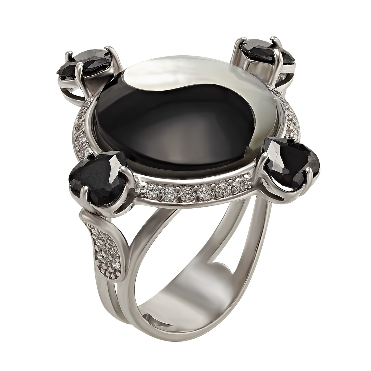 

Серебряное кольцо с агатом и фианитами Tango Jewellery Company 379727С размер 17.5