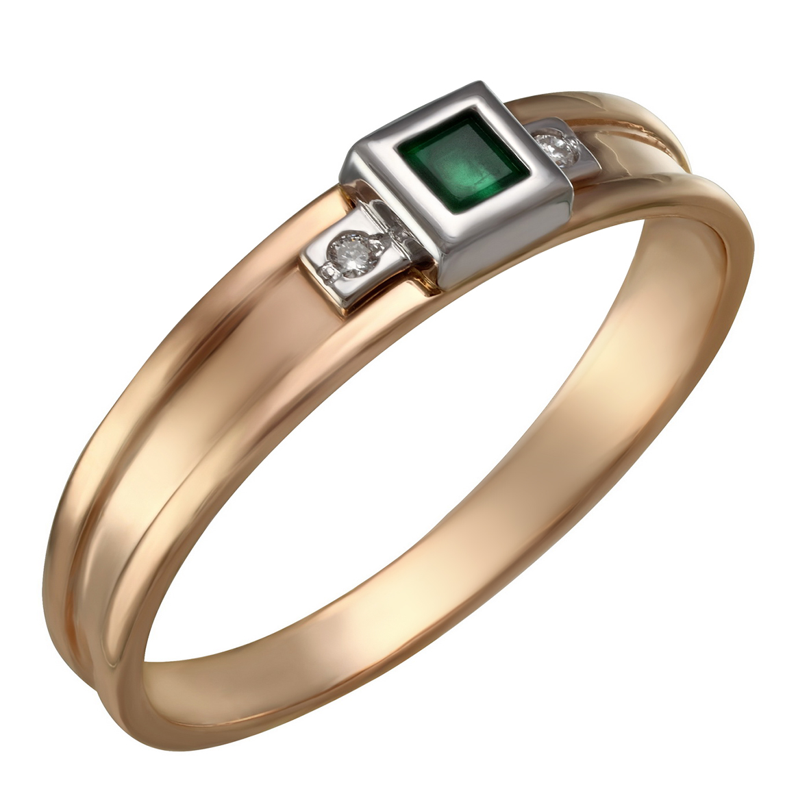 

Золотое кольцо с бриллиантами и изумрудом Tango Jewellery Company 752639 размер 18
