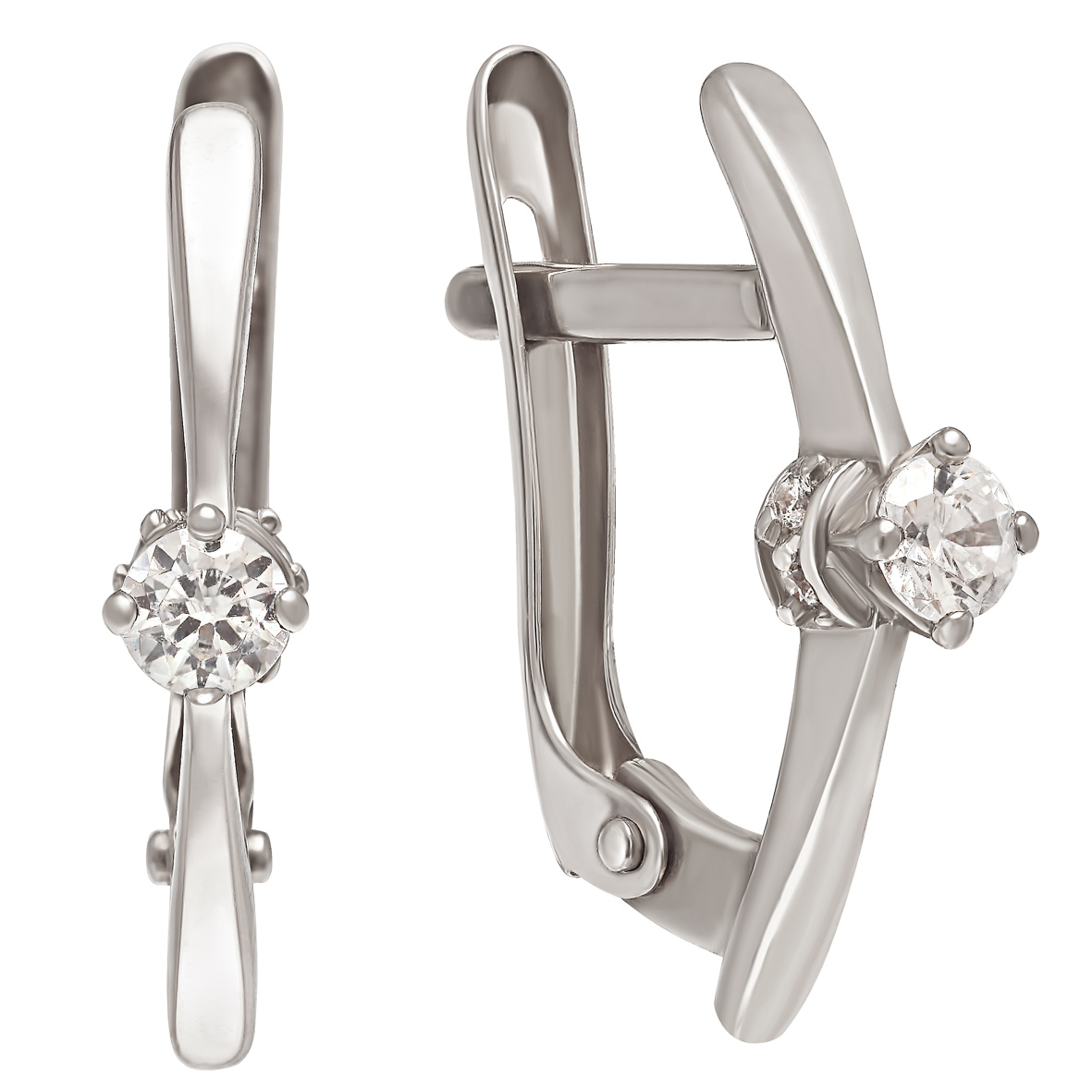 

Серьги в белом золоте с бриллиантом Tango Jewellery Company 760280В